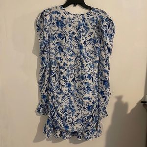 IN THE STYLE x LORNA LUXE BLUE FLORAL DRESS